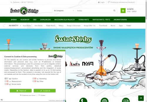 SKLEP ORIENTALNY ŚWIAT SHISHY ALICJA FARAT